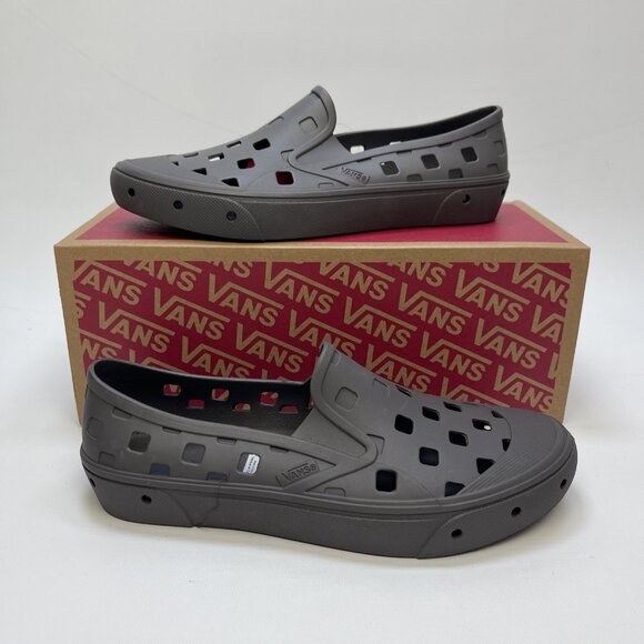 Vans Slip-On Mule TRK Pewter Dark Grey Men 7 / Wom 8.5 US Water Shoe Sandal NEW - Picture 1 of 11